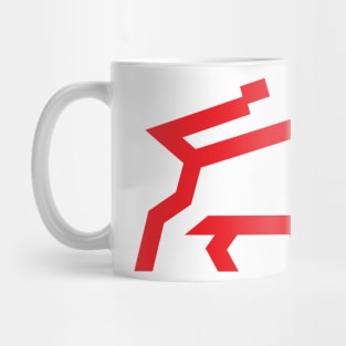 geometric bull simple Mug